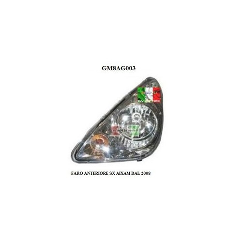 Faro anteriore sinistro aixam - faro,