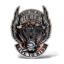 Adesivo BIKER MOTO Sticker PVC Motociclista Casco Rider Custom Parabrezza Carena