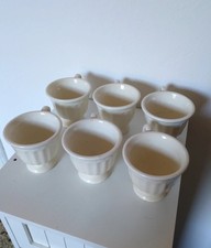 Set di tazzine da caffè vintage in ceramica bianca