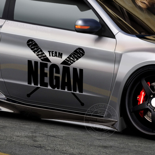 Adesivo auto team negan - adesivo,