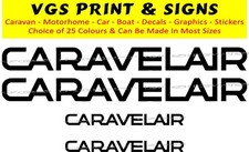 CARAVELAIR KIT 4 PEZZI DECALCOMANIE CAMPER ADESIVI COLORI A SCELTA 