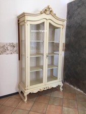 VETRINA CLASSICA INTARSIATA AVORIO E FOGLIA ORO  CRISTALLIERA  