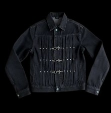 Giacca denim pompiere chiusura