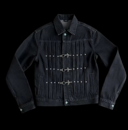 Giacca denim pompiere chiusura