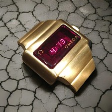 OMEGA TIME COMPUTER LED VINTAGE OMEGA 1601 TC1  Gold new