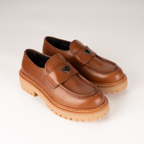 Prada mocassini chocolate - mocassini,