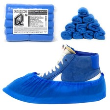 AQASKIN - 100 Copriscarpe Monouso Resistenti 3,2g - Calzari Usa e Getta in CPE