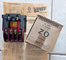 Vamabi Teleruttore ZO 220 V Kw 2 / 380 V Kw 3.4 - 50Hz co 10/1969 Garage d'Epoca