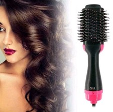 ASCIUGACAPELLI PROFESSIONALE SPAZZOLA 3 in 1 MULTIFUNZIONE ROTANTE