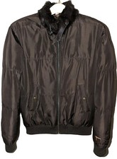 ROBERTO CAVALLI CLASS GIUBBOTTO CON COLLETTO PELLICCIA UOMO MARRONE 