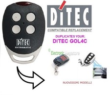 DITEC GOL4C UNIVERSALE RADIOCOMANDO TELECOMANDO COMPATIBILE.Fixed code 433.92Mhz
