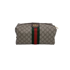 Autentica borsa cosmetica Gucci vintage monogramma tela Ophidia pochette lavaggio