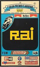 PASS N. 99  RAI  del 1° GRAN PREMIO S.MARINO  Moto Luglio 1981