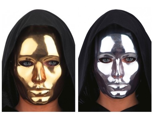 Maschera robotica uomo argento - maschera,