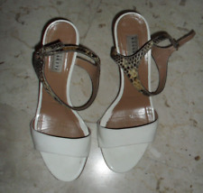 SCARPE SANDALO FRATELLI ROSSETTI IN PELLE DI VERNICE E PITONE n 38 MADE IN ITALY