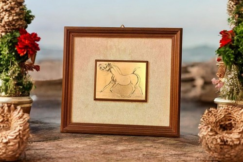 Quadro con cavallo - , punzonato