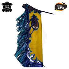 Hand-Tooled Yellow Leather