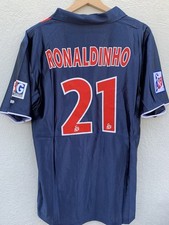 Maglia Calcio Retro Ronaldinho PSG 2002 Vintage Large Maillot De Foot 