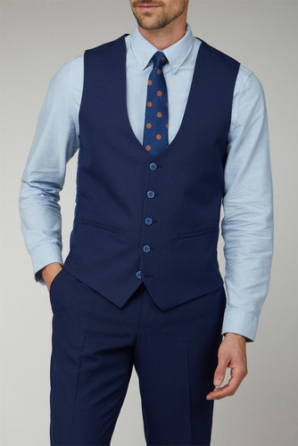 Gilet blu navy slim - , tuta