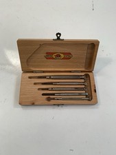 Set cacciaviti orologiaio vintage legno 5 pz Panzer Extra GHJ 15x7 cm