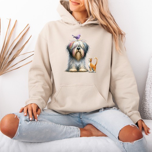 Felpa con cappuccio - , shaggy
