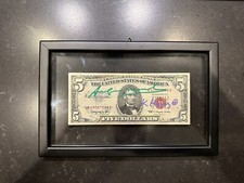 Keith Haring Andy Warhol  Dollaro serigrafia  colorato e firmato certificato