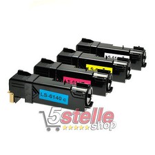 MULTIPACK 4 TONER PER XEROX PHASER 6140 6140N 6140DN 6140VDN 6140VN