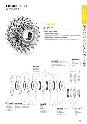 Pignoni campagnolo velocita - campagnolo,