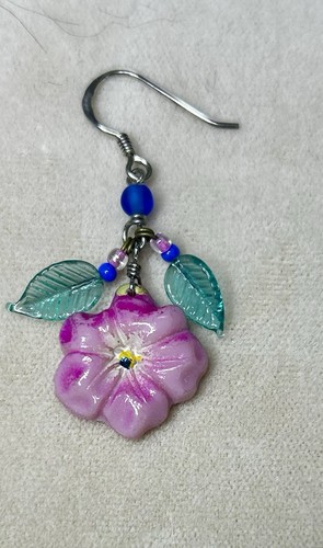 Orecchini fiori vetro lucy - vetro,