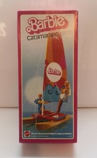 CATAMARANO BARBIE MATTEL 1975 CON ACCESSORI E SCATOLA