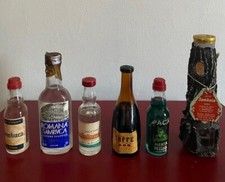 Bottiglie di liquore mignon N. 6 pezzi . Gran Caffè Chiesa, Sambuca Romana,Pack.