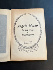 Angelo mosso sua vita le - mosso, e