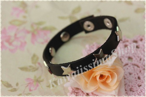 Bracciale pelle nero - , a