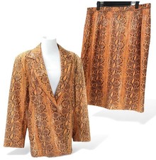 Gonna giacca pelle arancione