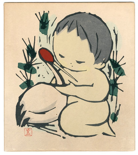 Stampa xilografia kaoru kawano - stampa,