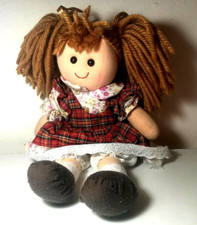 BAMBOLA DI PEZZA DA GIOCO PER BAMBINA CAPELLI E CON VESTITO GIOCATTOLO BIMBA