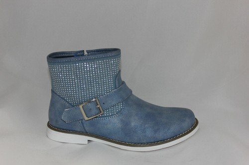 Stivale scarpa tessuto blu