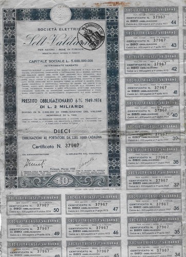 Firenze 1950 selt valdarno - selt,