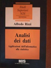 Alfredo RIZZI - ANALISI DEI DATI Ed NIS Statistica (1° Ed 1985 Libro Informatica