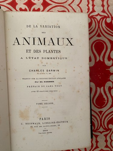Darwin variation des - de, la