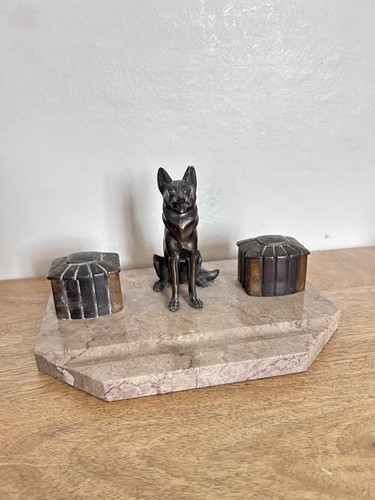 Art deco alsatian dog - deco, inkstand