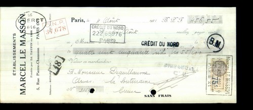 étab marcel masson à - le,