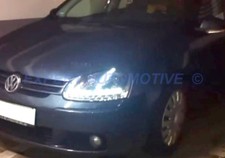 FARI NERI/CROMO DAYLINE LED DIURNI FRECCE A LED GOLF 5 +MOTORINI DA 10/03--9/08 