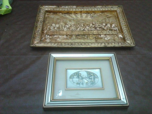 Quadro ultima cena metallo - ultima, in