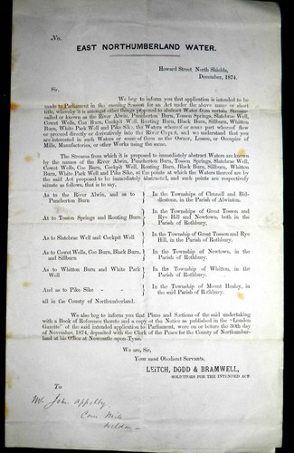 1874 est northumberland acqua - northumberland,