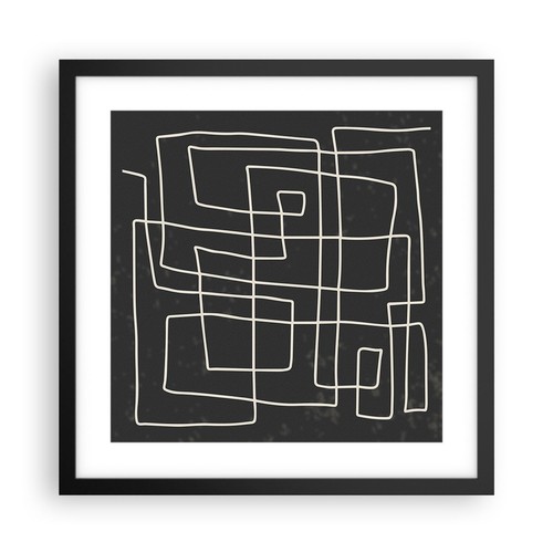 Poster 40x40cm bianco e - bianco,