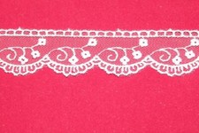 Pizzo merletto di tulle nastro alto 2,5 cm Sweet Trims 1562 passamaneria bordo