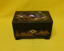 ✅ ANTICO PORTA GIOIEI ORIENTALE EPOCA 900 LEGNO LACCATO DIPINTO - 3671