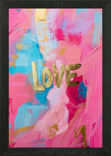 Quadro astratto amore oro