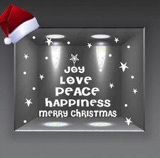 vetrofanie wall sticker adesivo per vetrine ufficio casa albero di Natale love